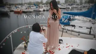 Surprise Proposal in Outer Harbor Marina Toronto | Sheila & Monica