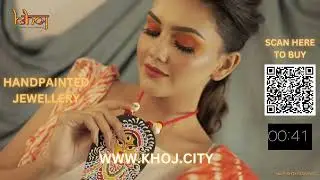 Stunning Handpainted Earrings & Necklace from Khoj.city | Unique Artisan Jewelry Collection
