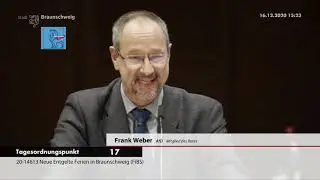 16. Dezember 2020, Ratsherr Frank Weber zur Entgelterh&ouml;hung bei FiBS: 
