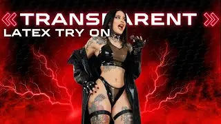 Transparent Latex Try On Haul [4K] Mika Katana
