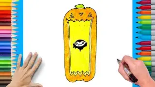 HOW TO DRAW A BIG MOUTH PUMPKIN (Folding surprise) | LEARN STEP BY STEP | DRAWING AND PAINTING