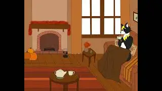 cozy autumn furry scene #furry #fursona #furryart #fursonaart #cozyautumn