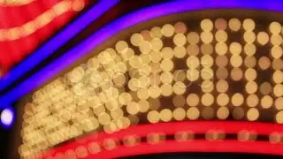 Casino Lights On The Las Vegas Strip. Stock Footage