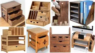Repurposed wood desk organizer craft design ideas for modern d&eacute;cor and sell