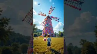The Mascot Vibrant vs Giant Cartoon Windmill Pom-Ball 🌪️ | Popular, Co-Produced & Creative