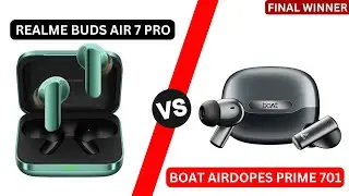 Realme Buds Air 7 Pro против BoAt Airdopes Prime 701 ANC🔥 Лучшие для музыки, басов и игр⚡