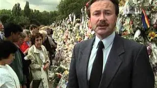 Princess Diana's Death- Flowers and Crowds
