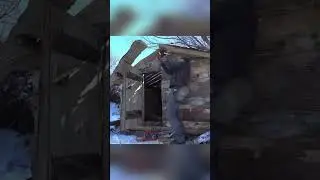 Building a cozy cabin for the😱