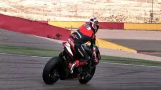 Alex Hofmann Aprilia RSV 4 R Motorland Aragon SBK Track Test Day