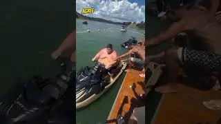 Fat boys rides a jetskie 😱