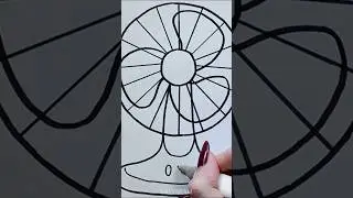 How to draw a TABLE FAN │ EASY #shorts #drawing #summer #easydrawing #fan #tablefan #drawingtutorial