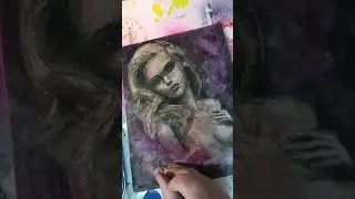 Ghost Girl #painting #figurepainting #purple #ghost #acrylicpainting #longhair #beauty
