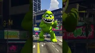 Giant Green Menace Destroys GTA City! #FunnyGTA #AIReimagined