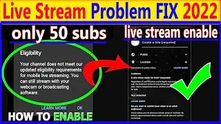 Eligibility YouTube Live problem