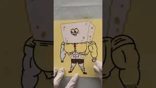 Muscular SpongeBob#Sand painting#Decompress#SpongeBob#Immersive#Cure