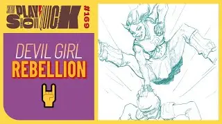DevilGirl Cheerleader SMACKS Down StormTrooper  - Timelapse Art | Sketch Play Shown Quick 169
