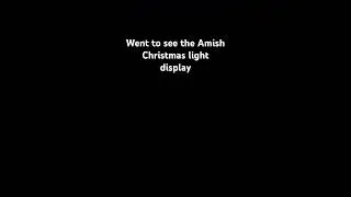 Watching the Amish Christmas light display