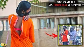 Girl Forgets to Zip up Her Dress (Social Experiment) | Pongal Vadai