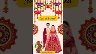 Digital Wedding Cards - DM your Details for Your Order - #digitalinvites #weddinginvites