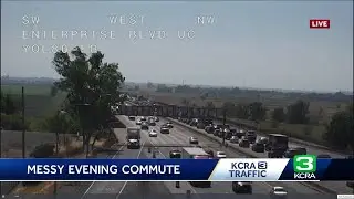 Traffic mess impacts interstates in Sacramento area