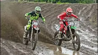 Wow.! Racing funniest Moto Mud Field
