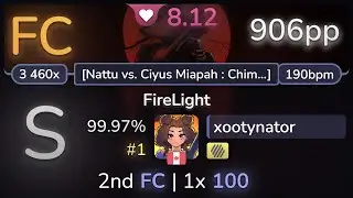 8.1⭐xootynator | Dustvoxx, Laur - FireLight [Nattu vs. Ciyus Miapah] +HD 99.97% (#1 906pp FC)