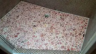 Polygonalfliesen Polygonalplatten Bruchsteinfliesen Mosaikfliesen verfugen ausfugen Dusche