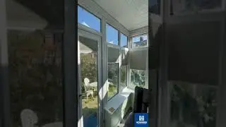 Perfect Fit Cellular Blinds on a Conservatory.  Blockout Foil Lined Fabric for Insulation