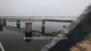 Trains running on bridge in Kerala | Railway track filmed from moving train