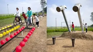 Funny Balloon Game With Big Hammer