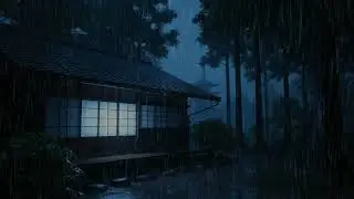 I Stayed Inside a Japanese Forest House While Heavy Rain Fell All Night | Fall Asleep Faster
