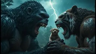 Epic Battle: Titan Ape vs Shadow Tiger | Giant Saves Innocent Puppy
