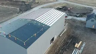 2024-03-16 Tennis Court Building Roof Installation In Progress