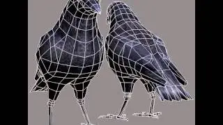 Lowpoly Crow 3D model from CGTrader.com