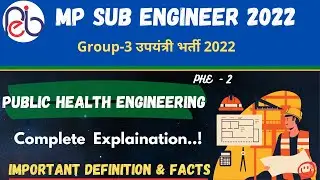 Public Health Engineering 2 || MP Sub Engineer Vacancy 2022 || Short Notes || Sub Engineer || MPPEB
