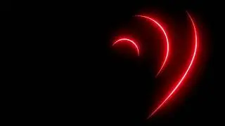 Neon Red Love Heart Lines Rotating Moving Romantic Wallpaper and Background Cool VJ Infinite Loop
