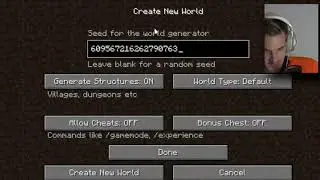 Pewdiepie Shows his Minecraft seed finaly! *tell me where all epic stuff is