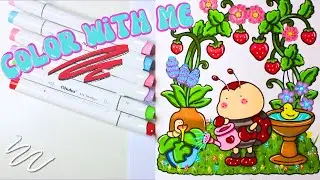 Color with me 🌱💧 'Little Cuddles' by Coco Wyo using Ohuhu Markers