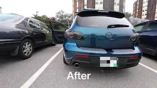 2008 Mazda 3 2.3L Resonator and Muffler Delete (Before & After)