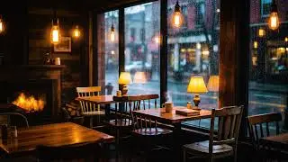 Rainy Jazz Coffee ☕ 1 Hour Caf&eacute; Jazz with Rain on the Window | Warm Table #3