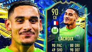A DEFENSIVE MONSTER! 🤯 90 TOTS LACROIX PLAYER REVIEW! - FIFA 21 Ultimate Team