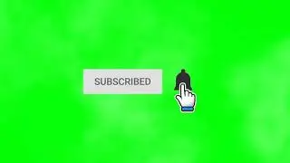 Free green screen Youtube Subscribe button animation with ringing bell - No Copyright
