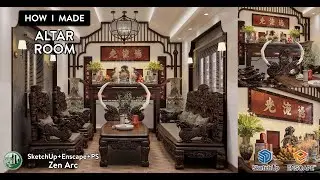 Sketchup + Enscape: How To Made Altar Room!