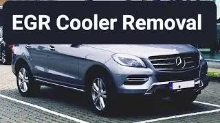 Демонтаж охладителя системы рециркуляции отработавших газов (EGR) на Mercedes W166 OM651 ML 250 B...