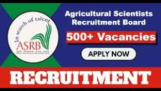 ASRB NET ARS SMS STO 2025 Notification Released I Important dates I ASRB Exam Date I