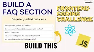 Build a FAQ Page Demo | Frontend Coding Challenge | JavaScript | React.js