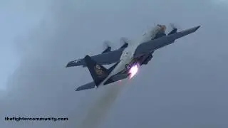 C-130T Fat Albert JATO Take Off. Spectacular Jet Assisted Take Off.