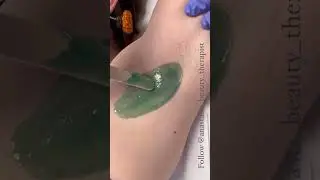 Professional under arm waxing short hair, hard wax #esthetician #waxing #estheticianlife