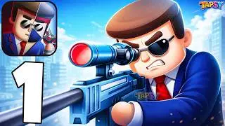 🔫Mr Bullet 3D Gameplay Walkthrough Part 1 &ndash; Epic Trick Shot Action (Android,iOS)