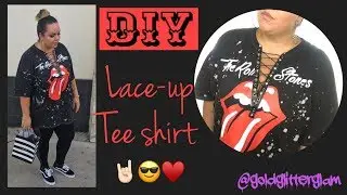 DIY Lace-Up Tee Shirt!